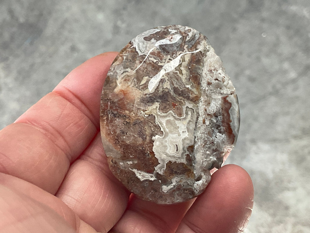 50g Mexican Crazy Lace Agate Rustic Palmstone C