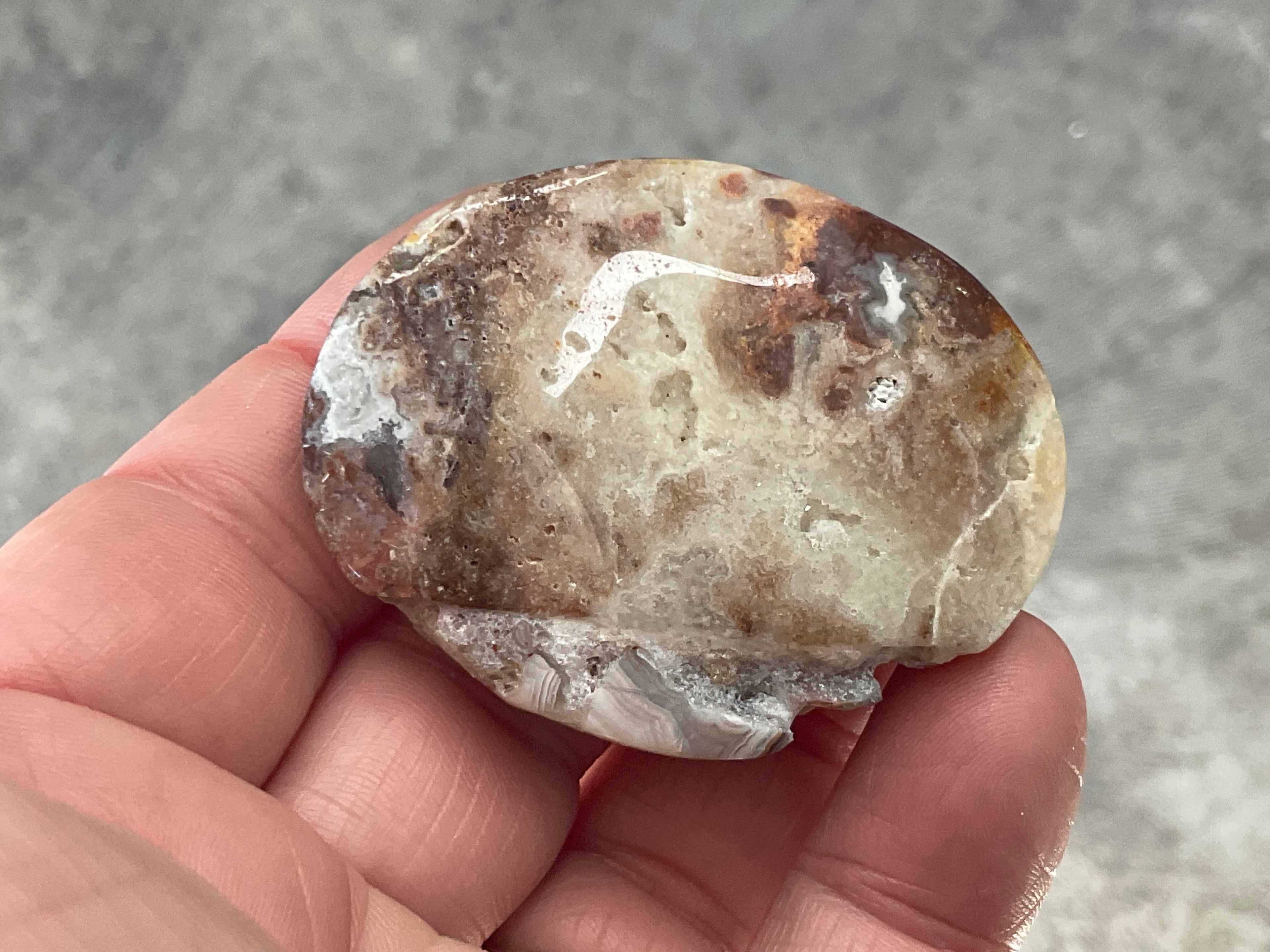 50g Mexican Crazy Lace Agate Rustic Palmstone C