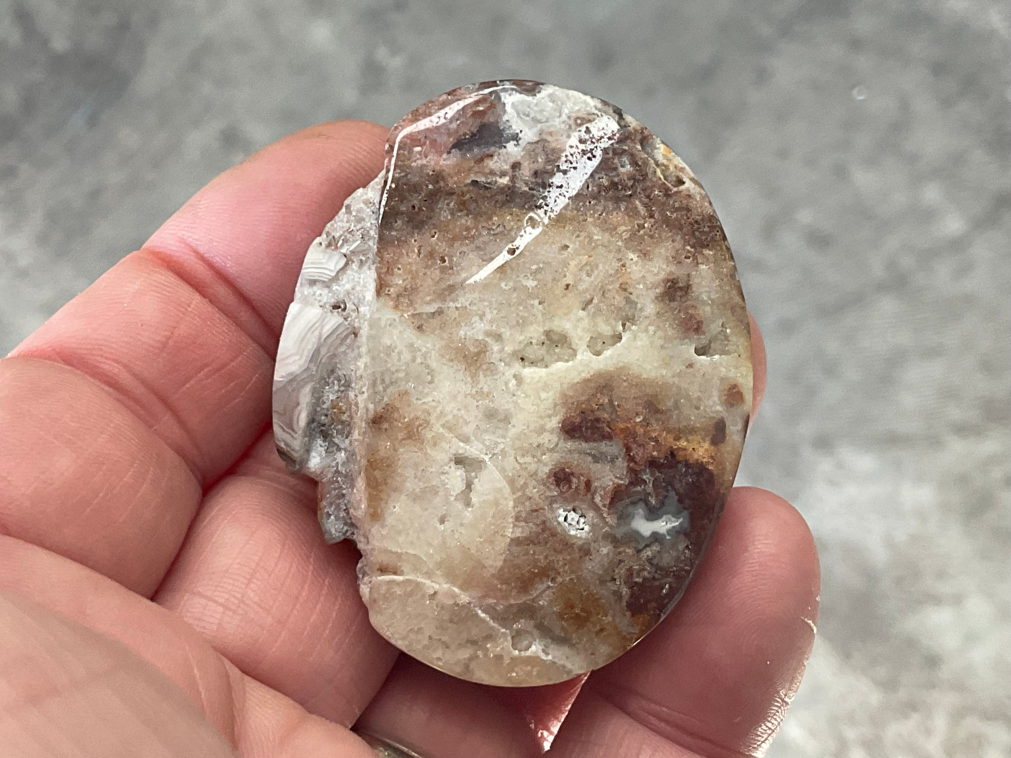 50g Mexican Crazy Lace Agate Rustic Palmstone C
