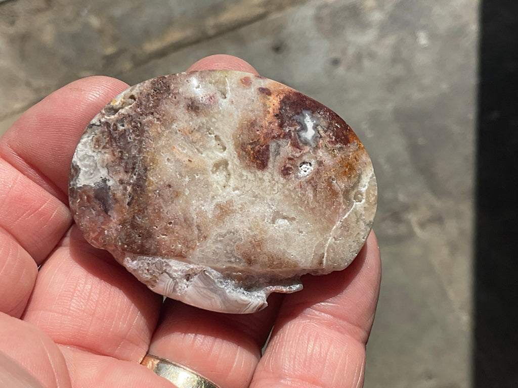 50g Mexican Crazy Lace Agate Rustic Palmstone C