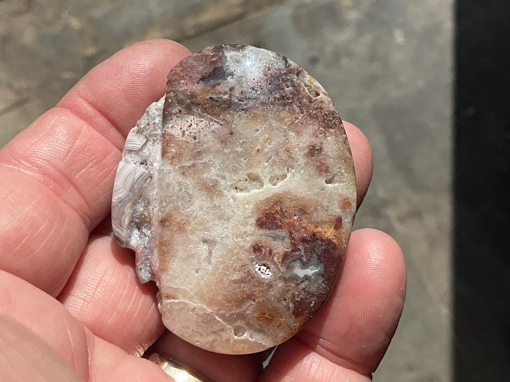 50g Mexican Crazy Lace Agate Rustic Palmstone C