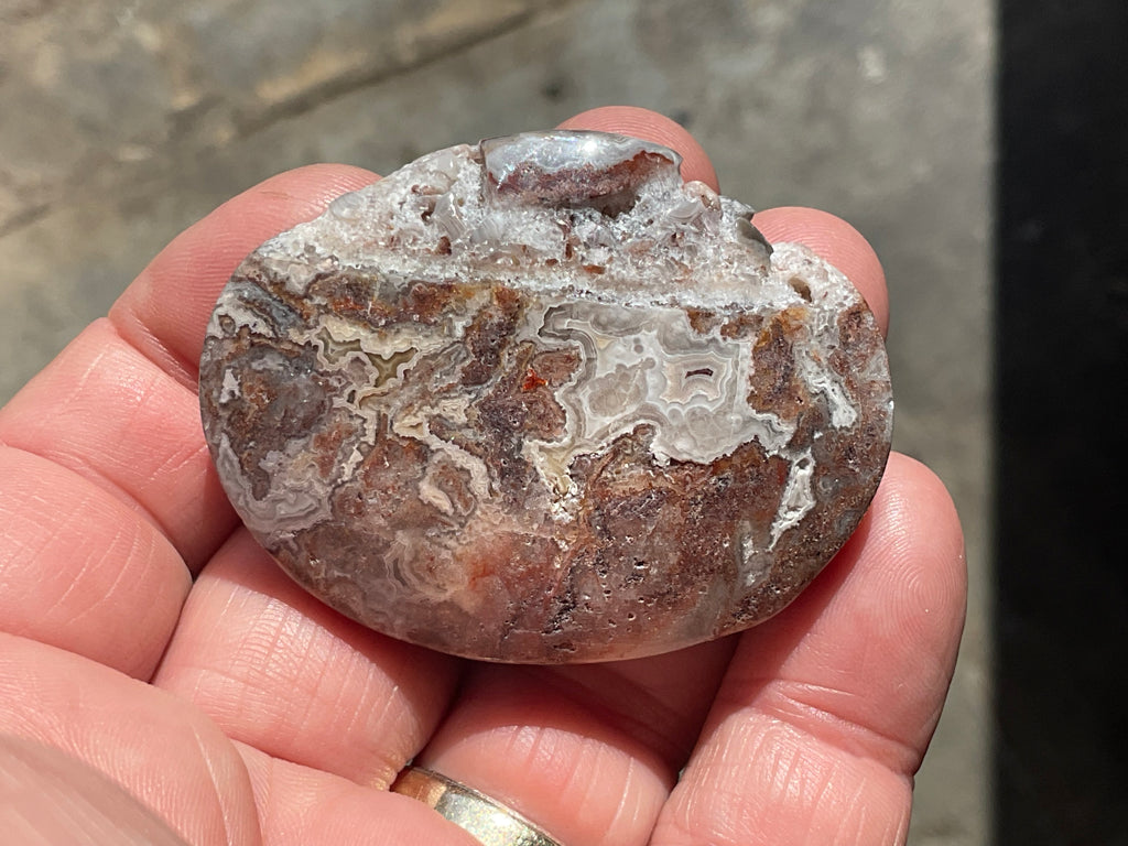 50g Mexican Crazy Lace Agate Rustic Palmstone C