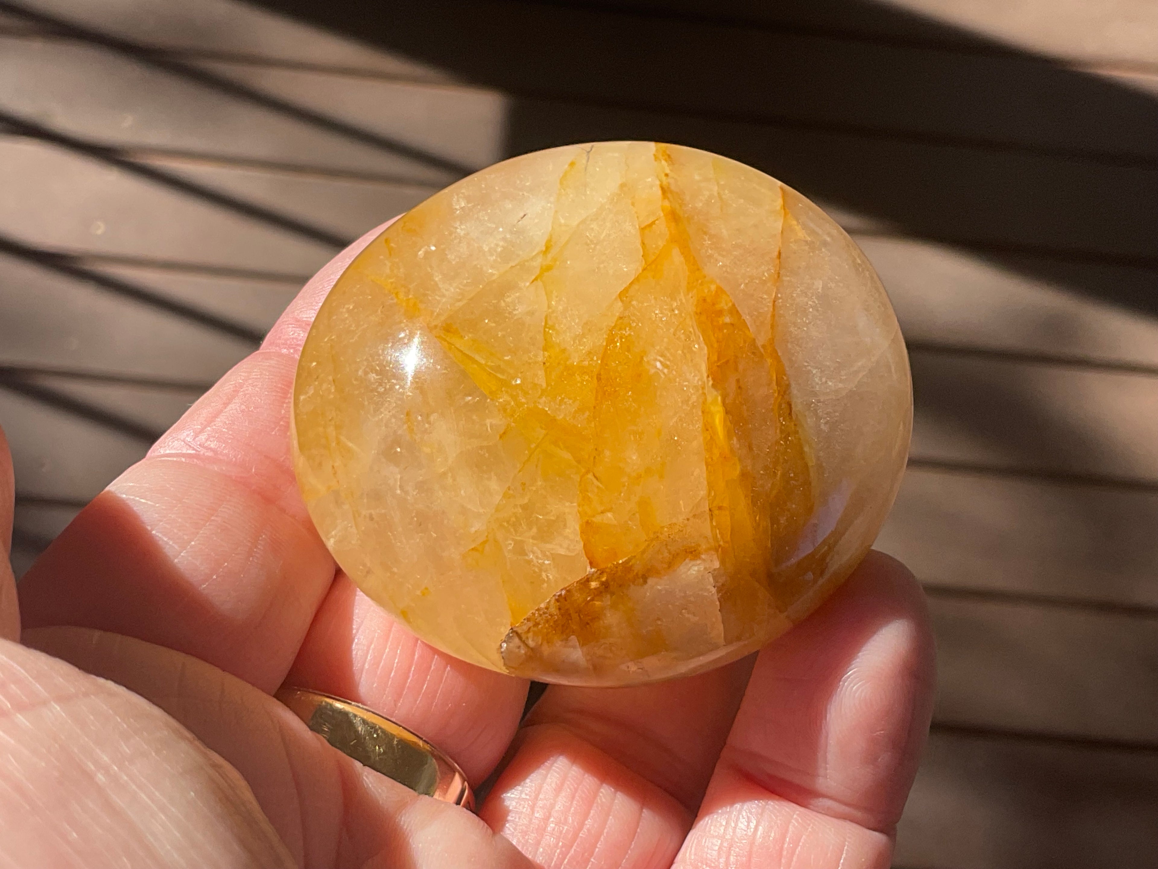 110g Golden Healer Palmstone A