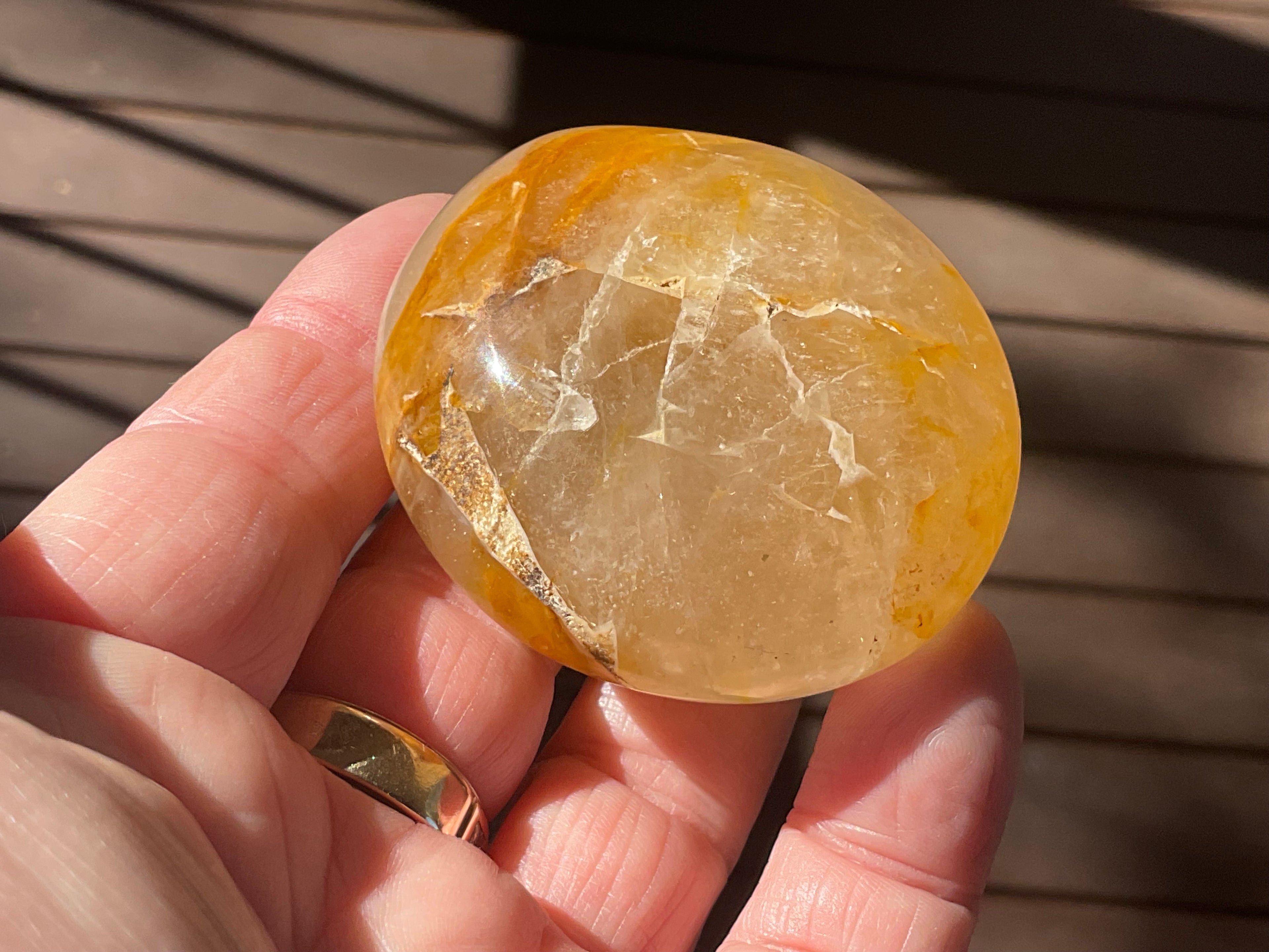 110g Golden Healer Palmstone A