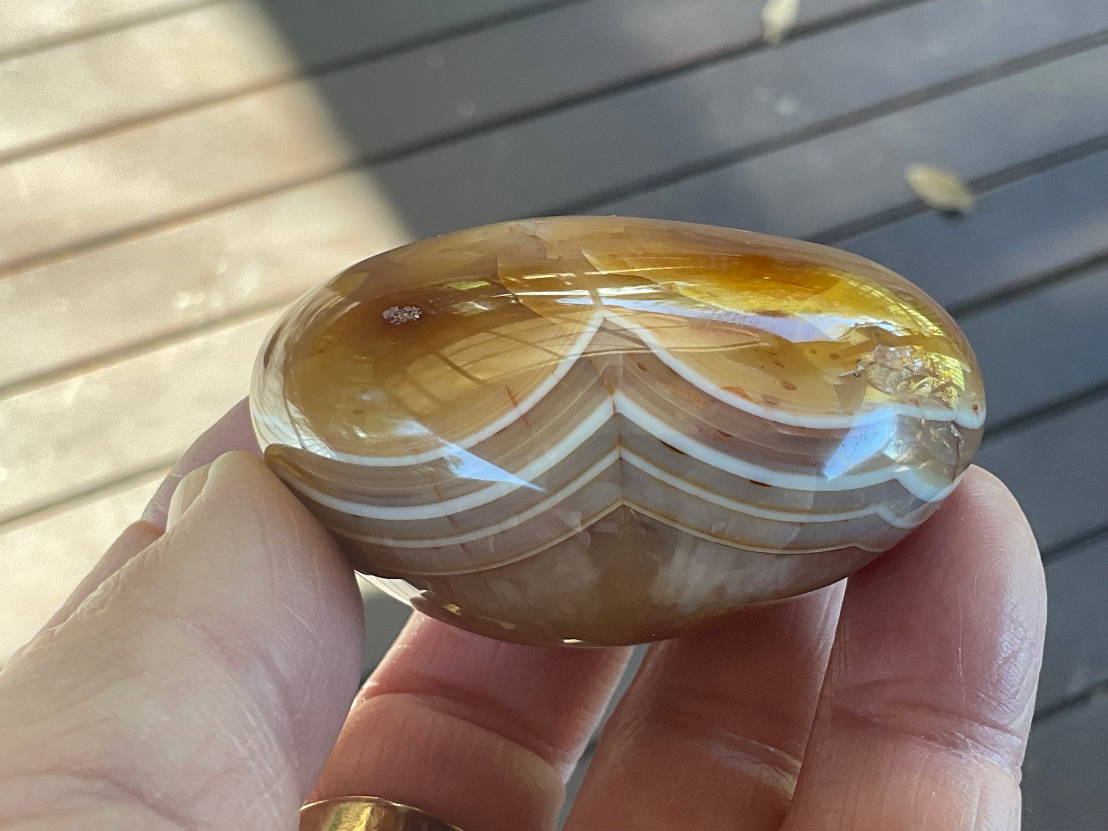 130g Carnelian Orca Agate Palmstone 4B