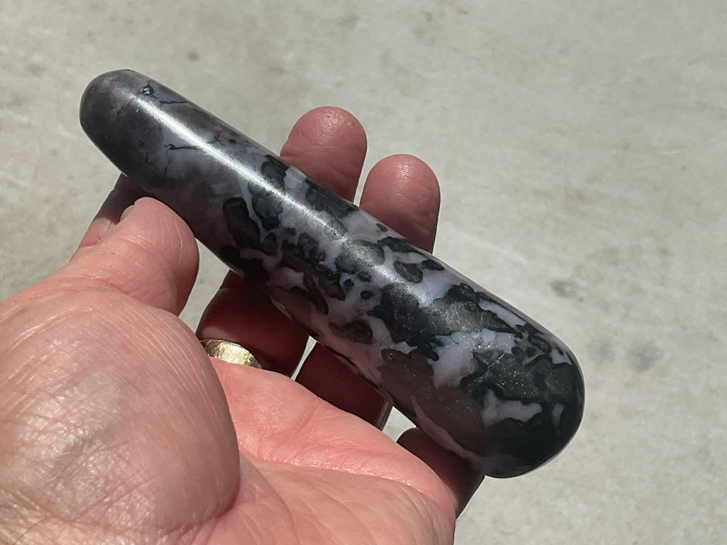 187g Indigo Gabbro (Mystic Merlinite) Massage Wand 2C