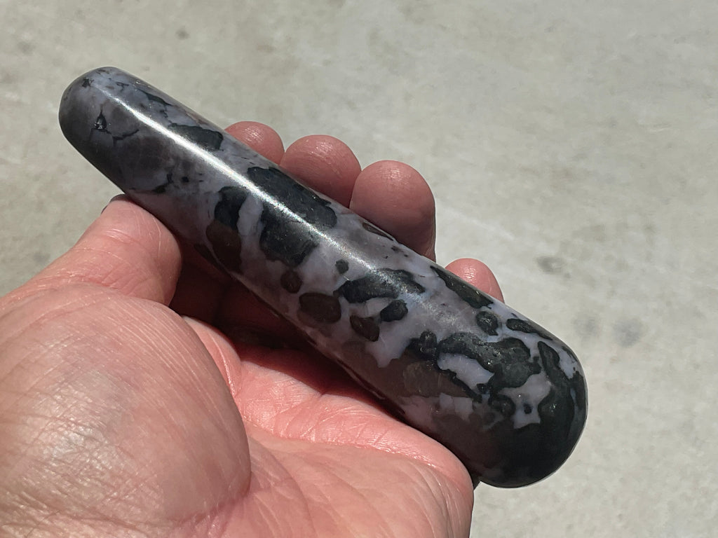 187g Indigo Gabbro (Mystic Merlinite) Massage Wand 2C