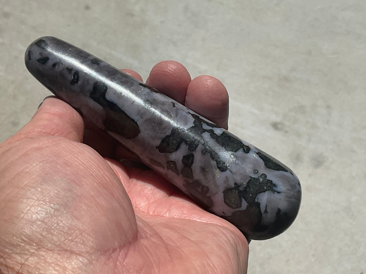 187g Indigo Gabbro (Mystic Merlinite) Massage Wand 2C