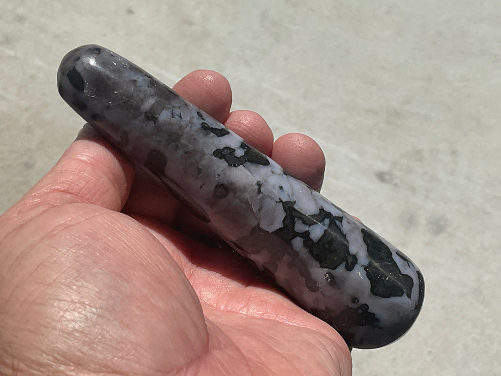 187g Indigo Gabbro (Mystic Merlinite) Massage Wand 2C