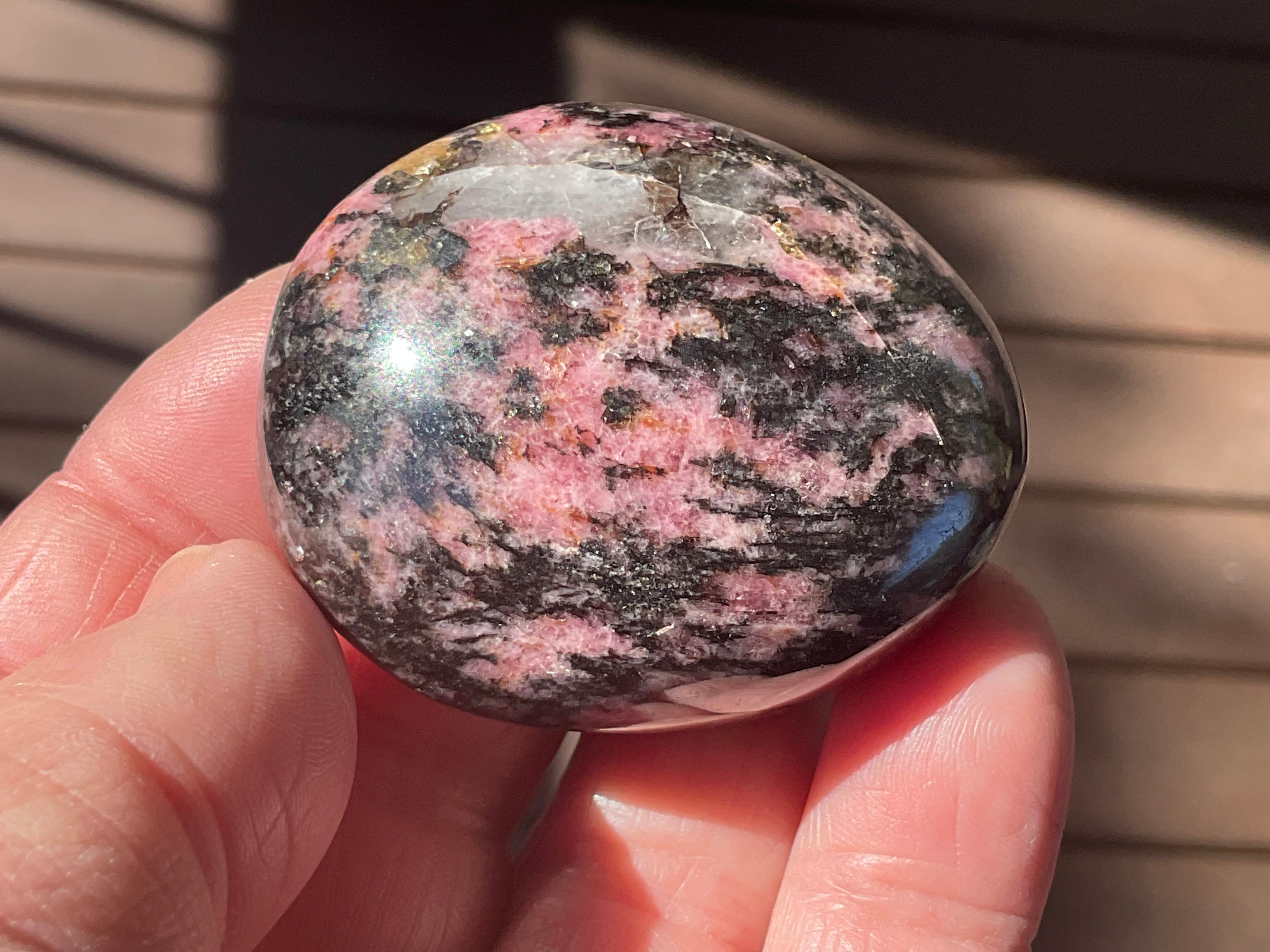 98g Rhodenite Palmstone 1D