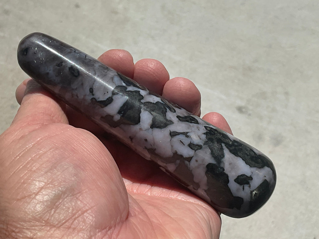 187g Indigo Gabbro (Mystic Merlinite) Massage Wand 2C