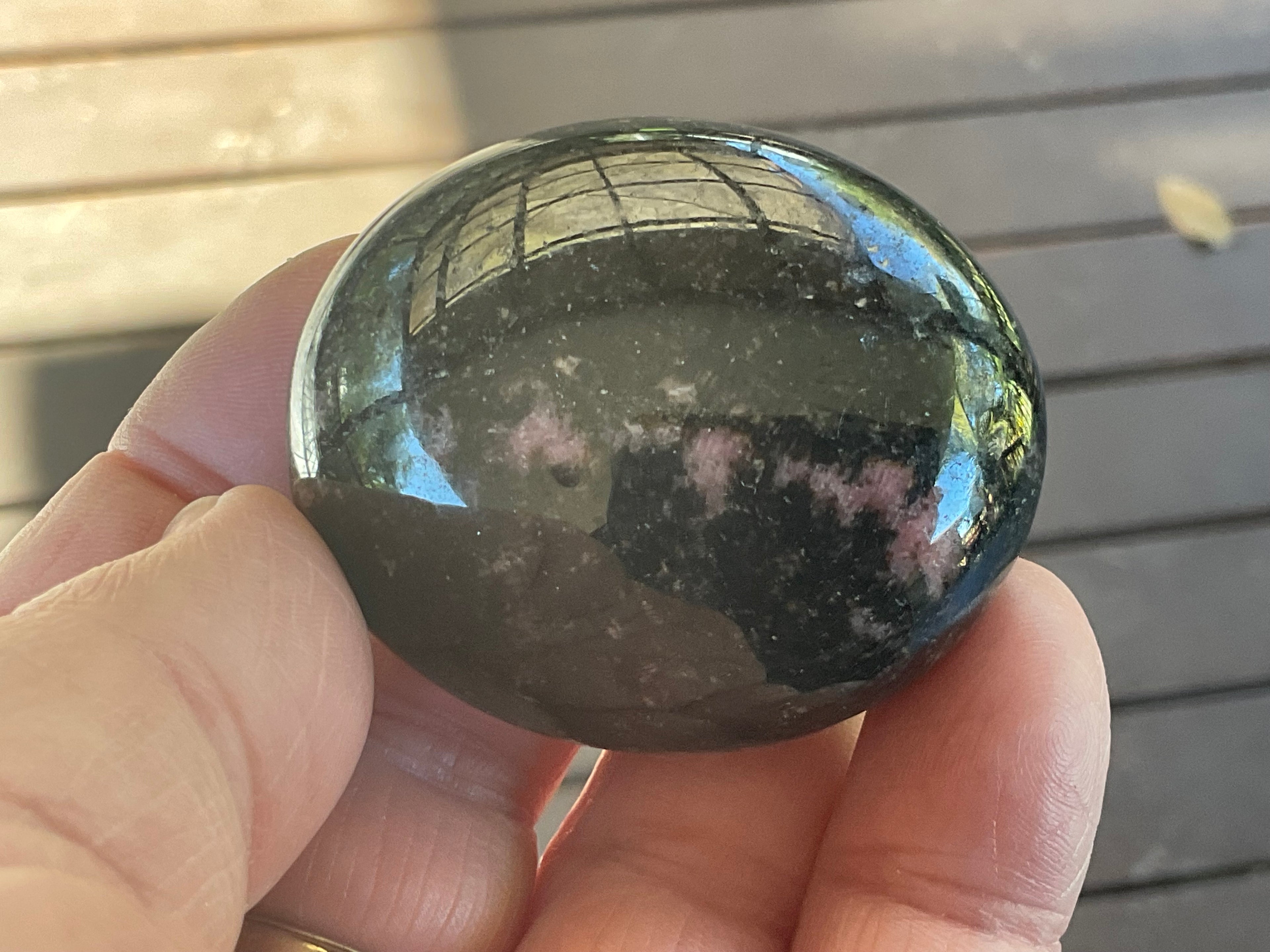 100g Rhodenite Palmstone 3B