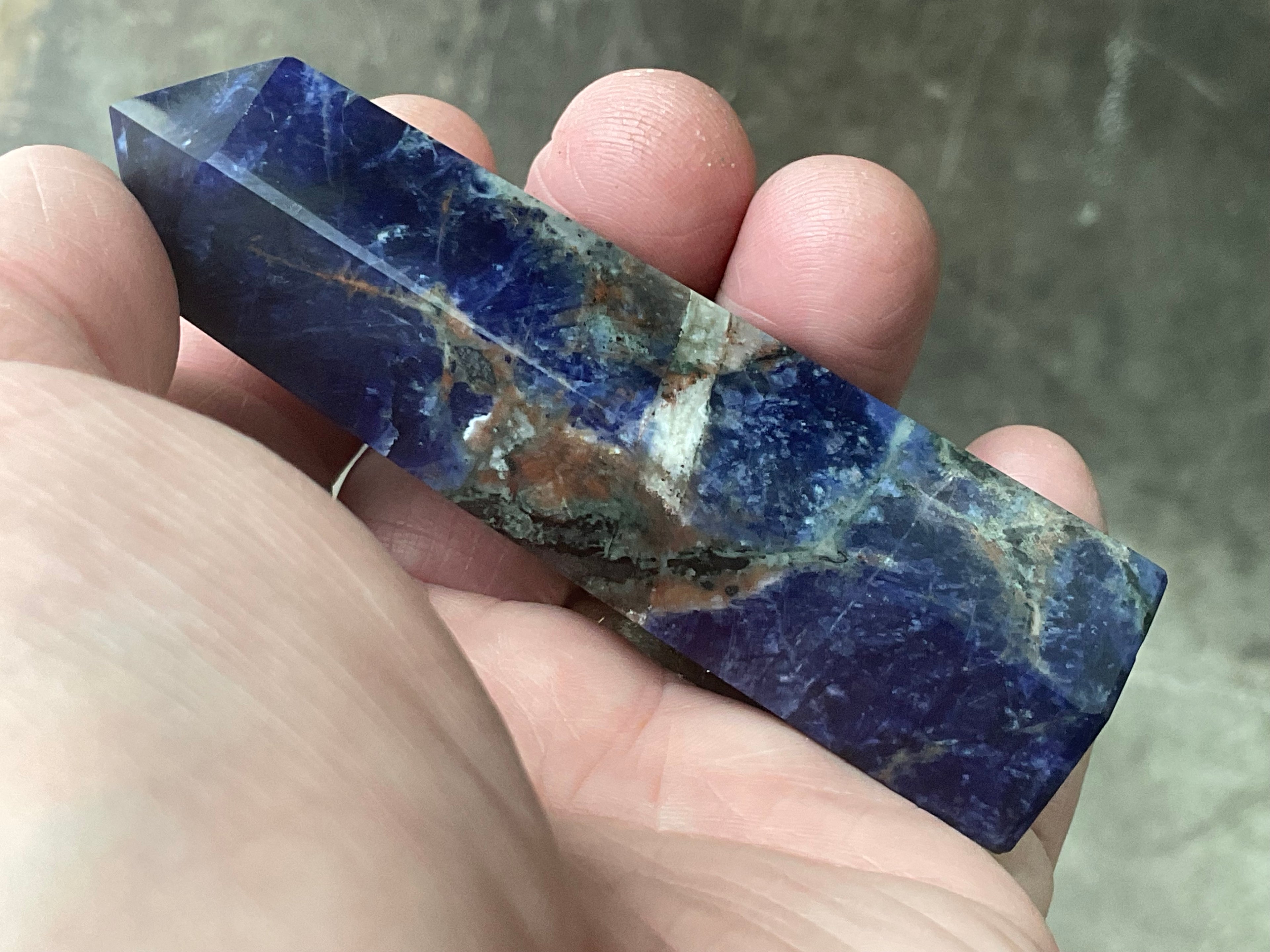 102g Sodalite with Sunstone Generator 4A