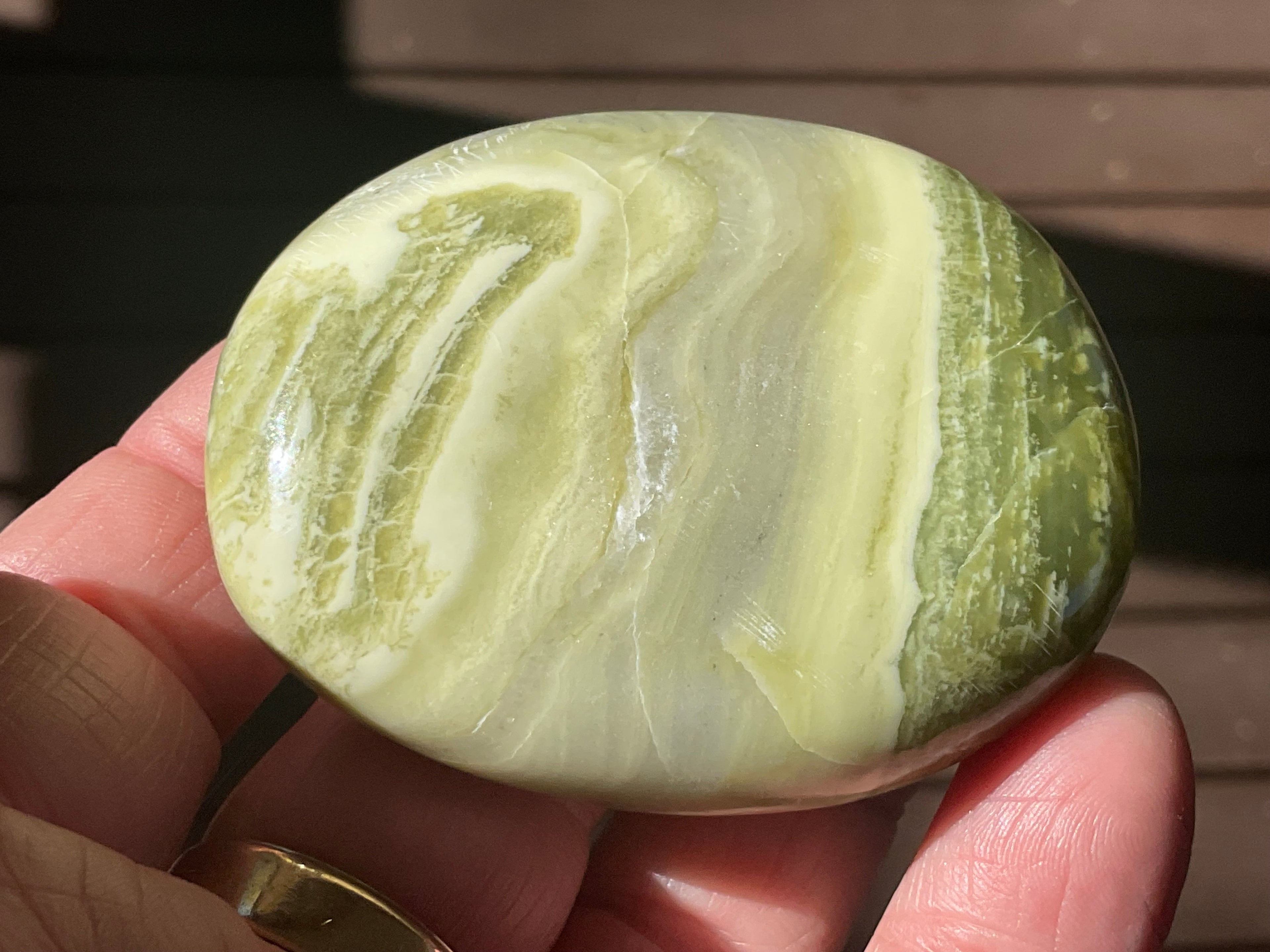99g Serpentine Palmstone 1B