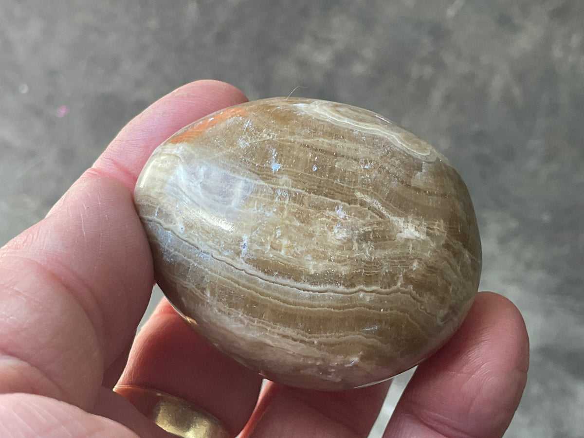143g Pale Chocolate Calcite Egg 1B