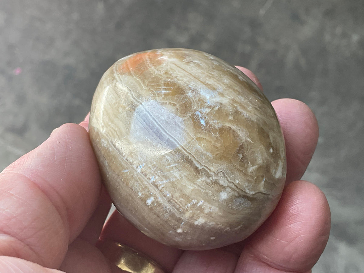 143g Pale Chocolate Calcite Egg 1B