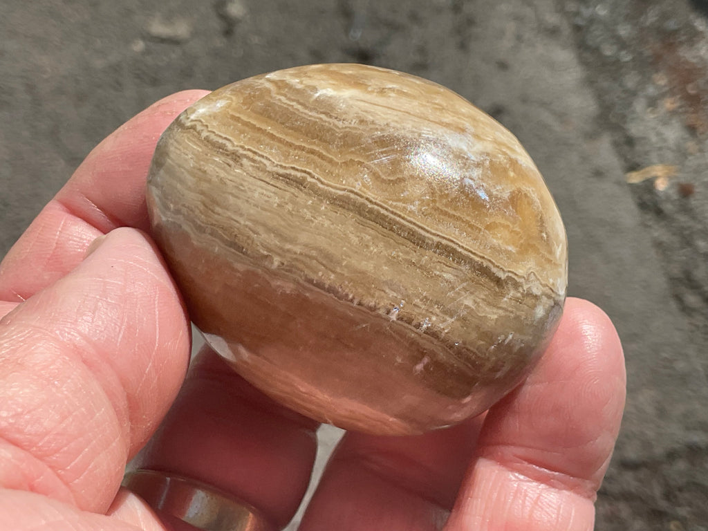 143g Pale Chocolate Calcite Egg 1B