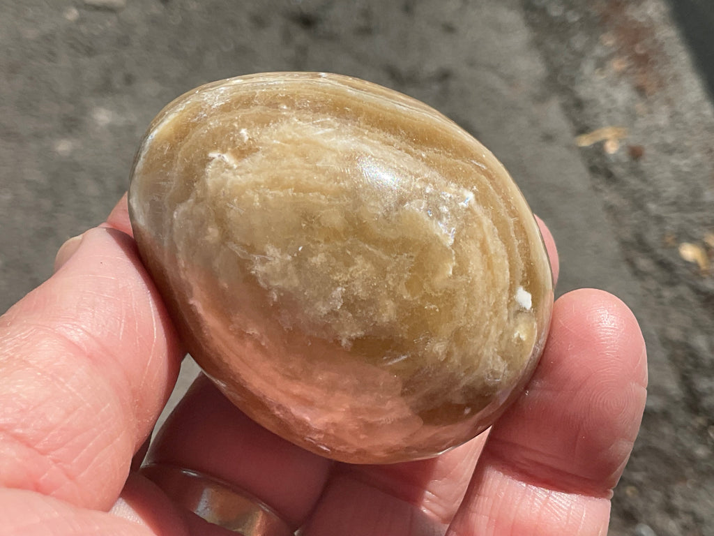 143g Pale Chocolate Calcite Egg 1B