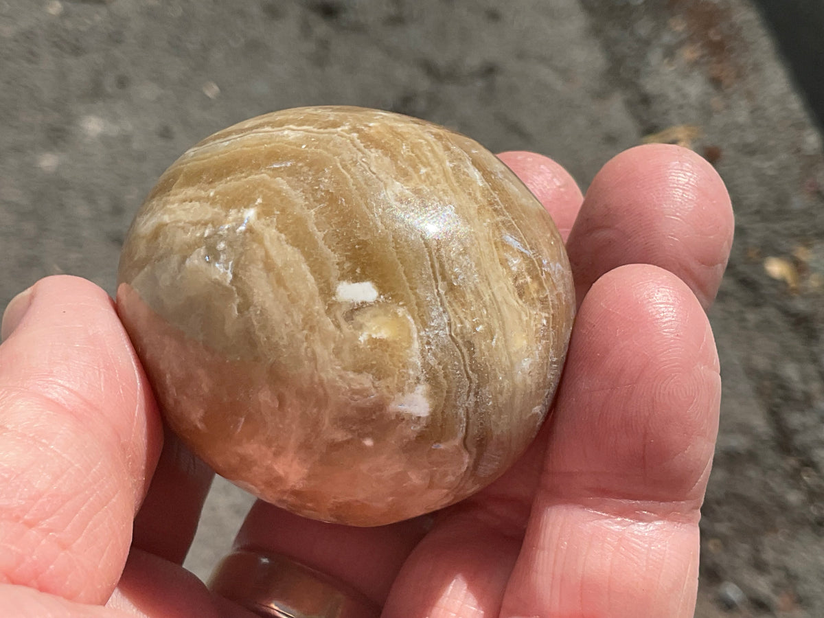 143g Pale Chocolate Calcite Egg 1B