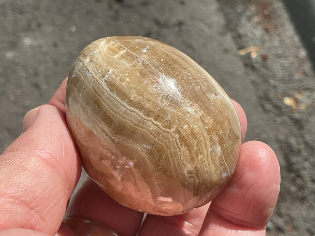 143g Pale Chocolate Calcite Egg 1B