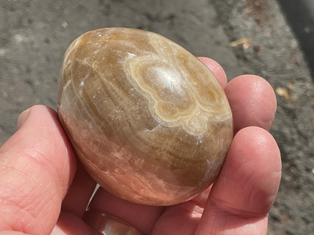 143g Pale Chocolate Calcite Egg 1B