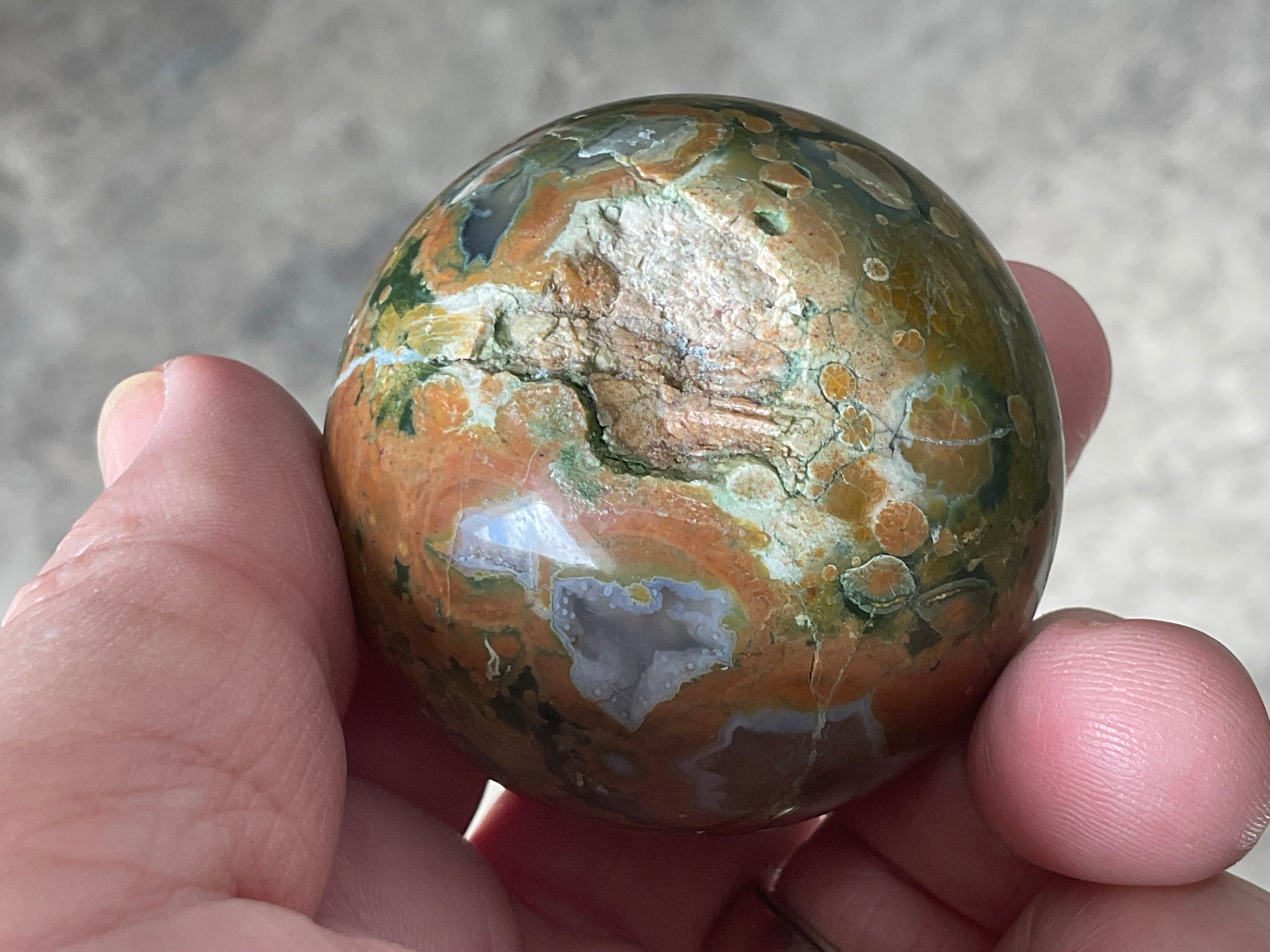 140g Mt Hay Rhyolite (Amulet Stone) Sphere 1A
