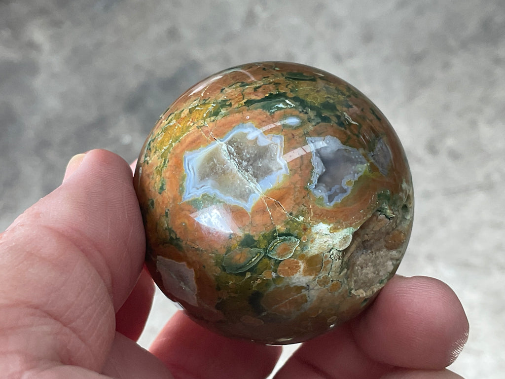 140g Mt Hay Rhyolite (Amulet Stone) Sphere 1A