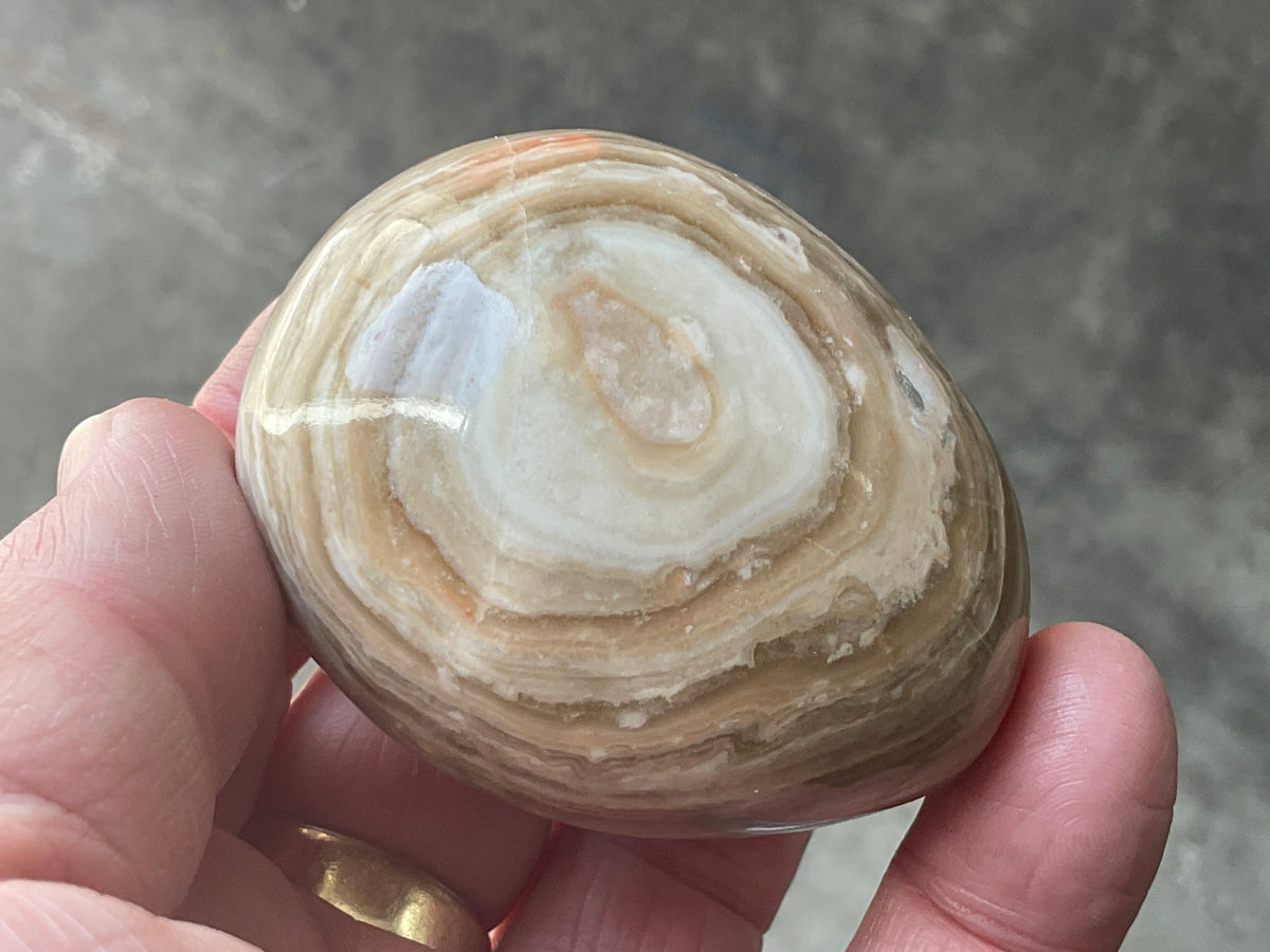 165g Pale Chocolate Calcite Egg 2A