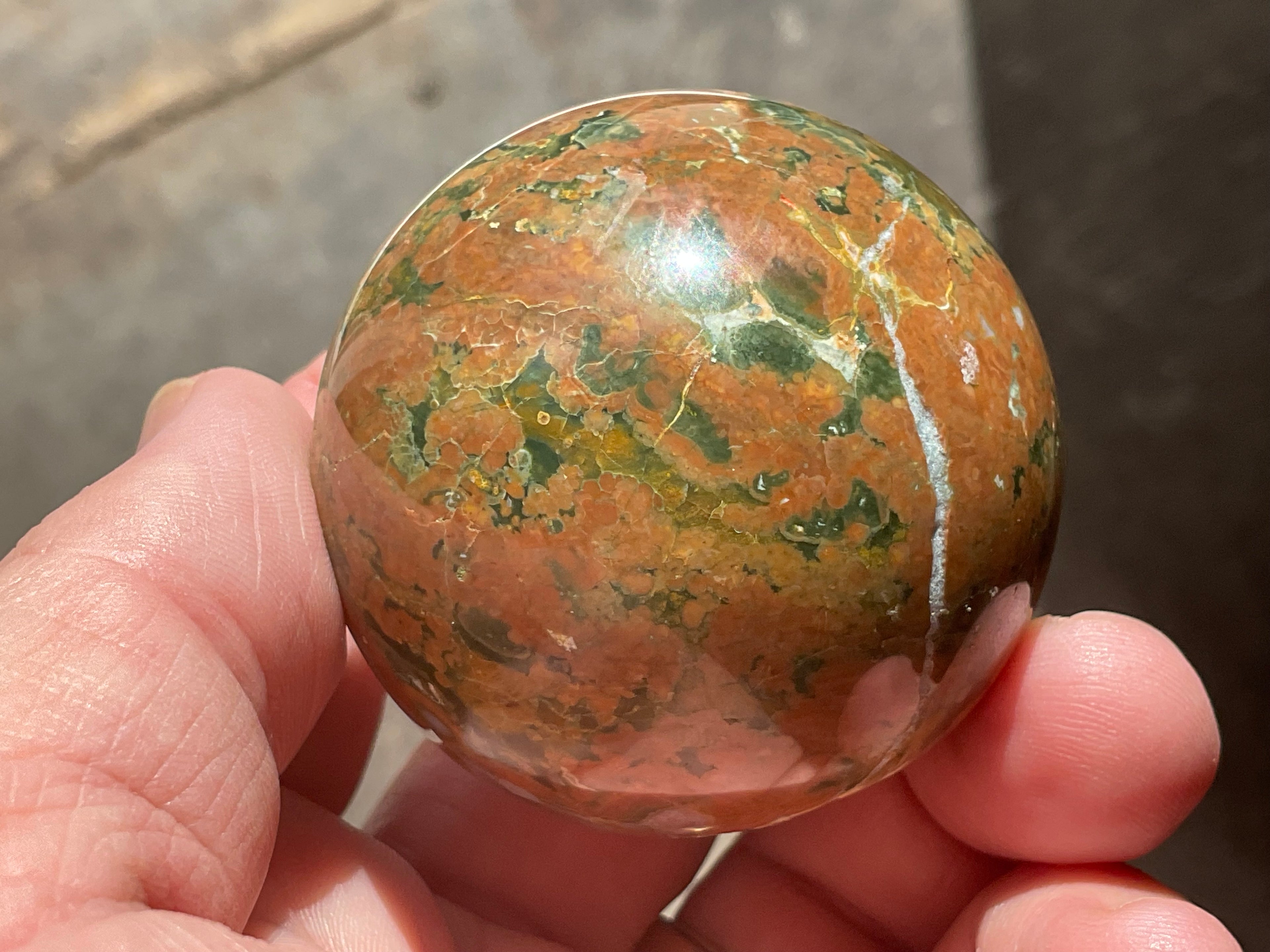 140g Mt Hay Rhyolite (Amulet Stone) Sphere 1A