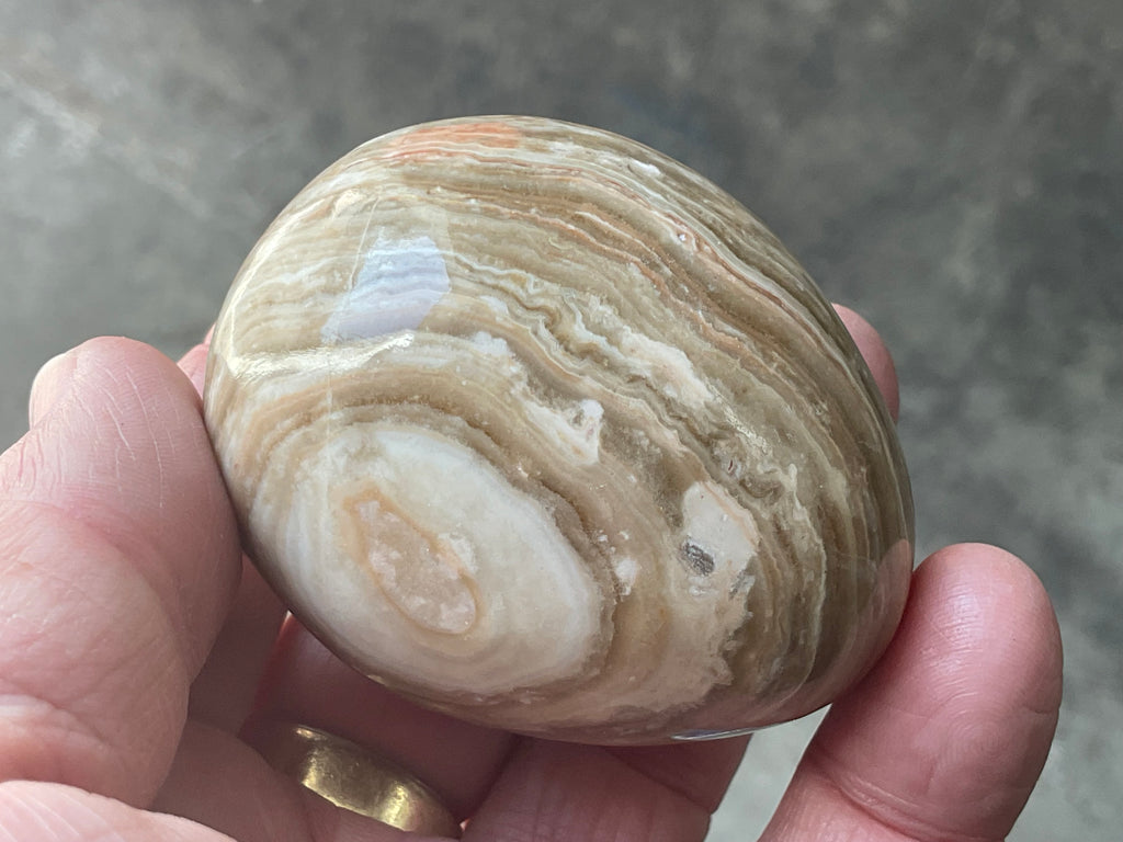 165g Pale Chocolate Calcite Egg 2A
