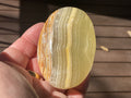 111g Green Banded Onyx (Calcite) Palmstone A