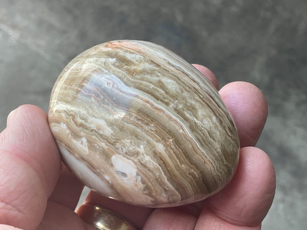 165g Pale Chocolate Calcite Egg 2A