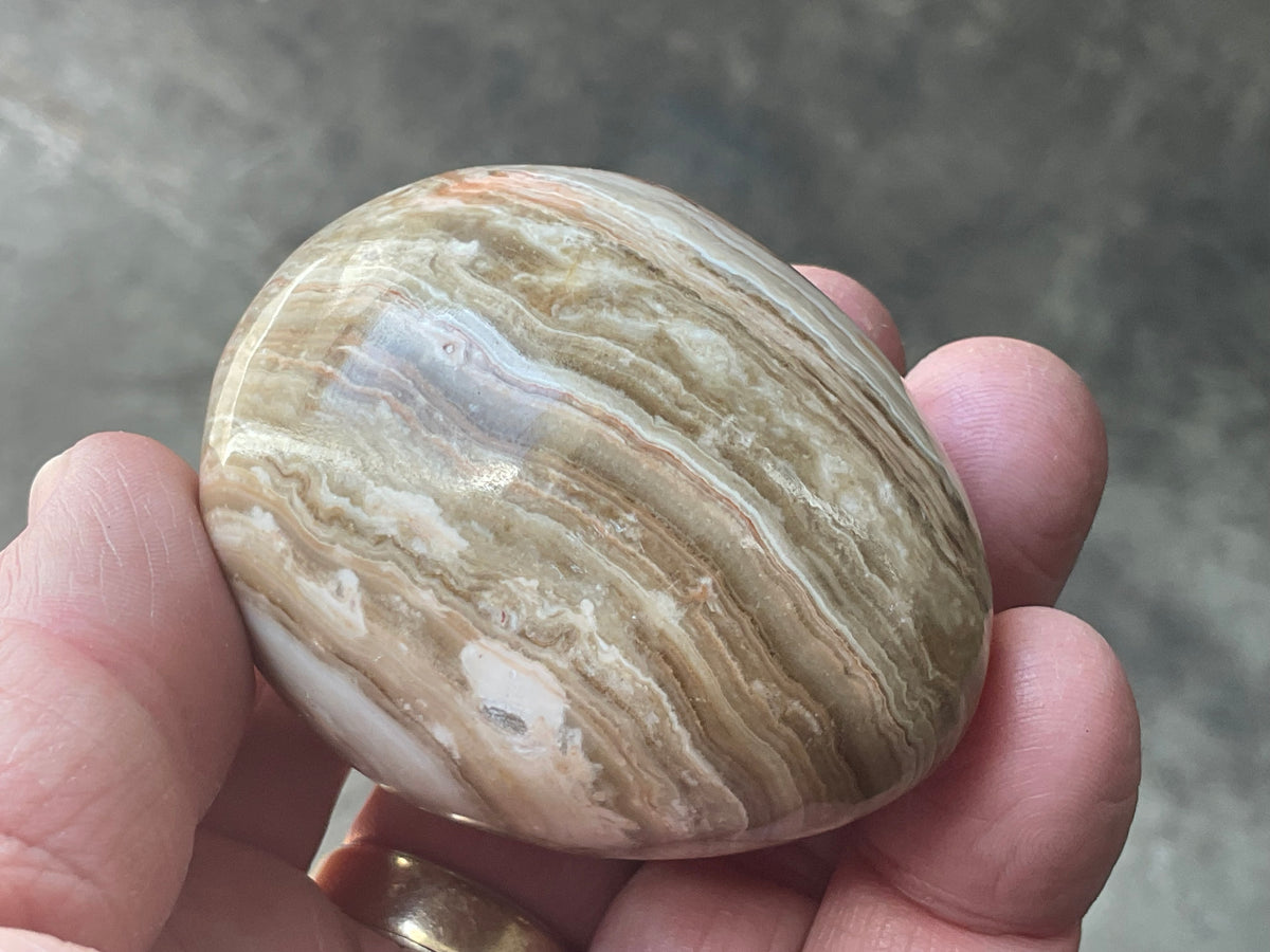 165g Pale Chocolate Calcite Egg 2A