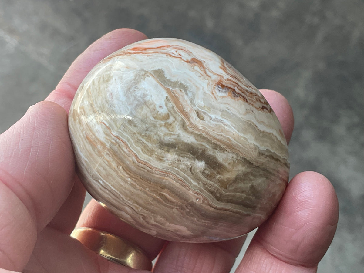 165g Pale Chocolate Calcite Egg 2A