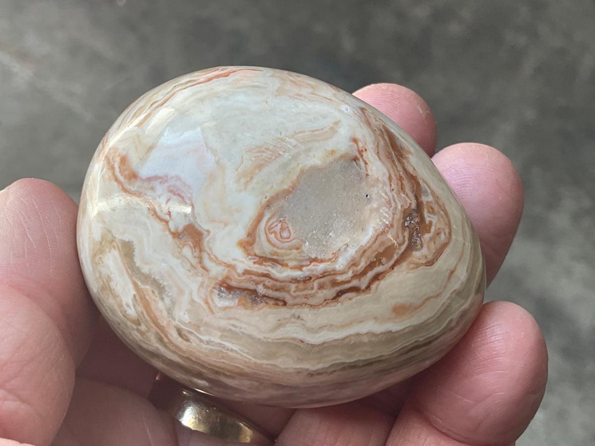 165g Pale Chocolate Calcite Egg 2A