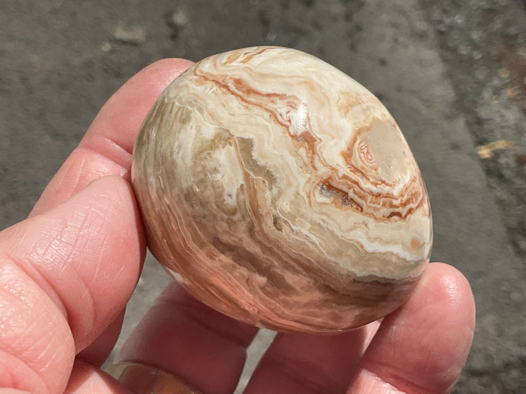 165g Pale Chocolate Calcite Egg 2A