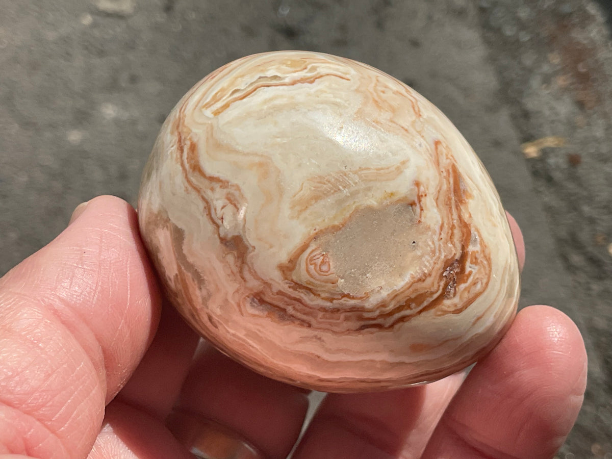 165g Pale Chocolate Calcite Egg 2A