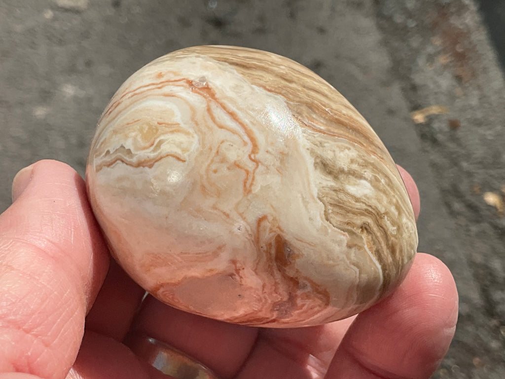 165g Pale Chocolate Calcite Egg 2A