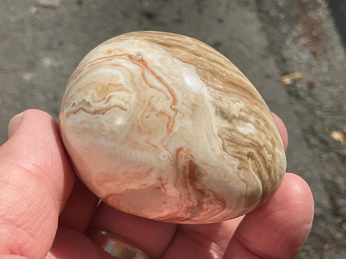 165g Pale Chocolate Calcite Egg 2A