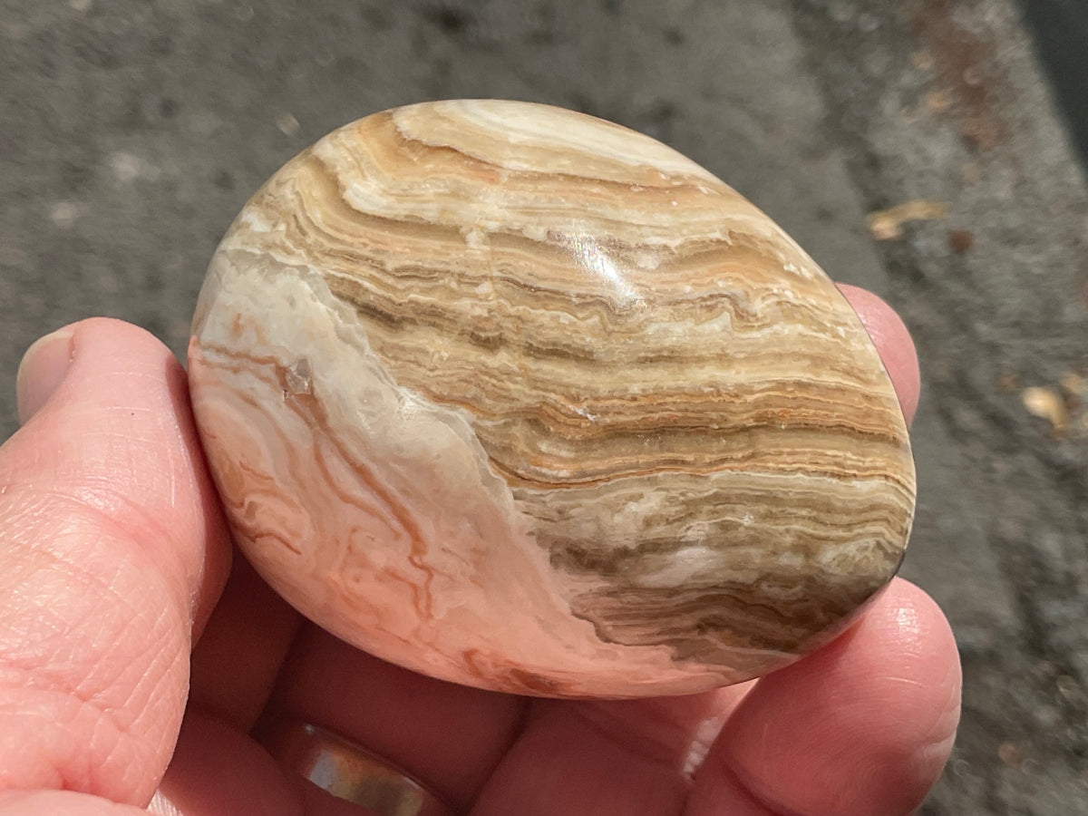 165g Pale Chocolate Calcite Egg 2A
