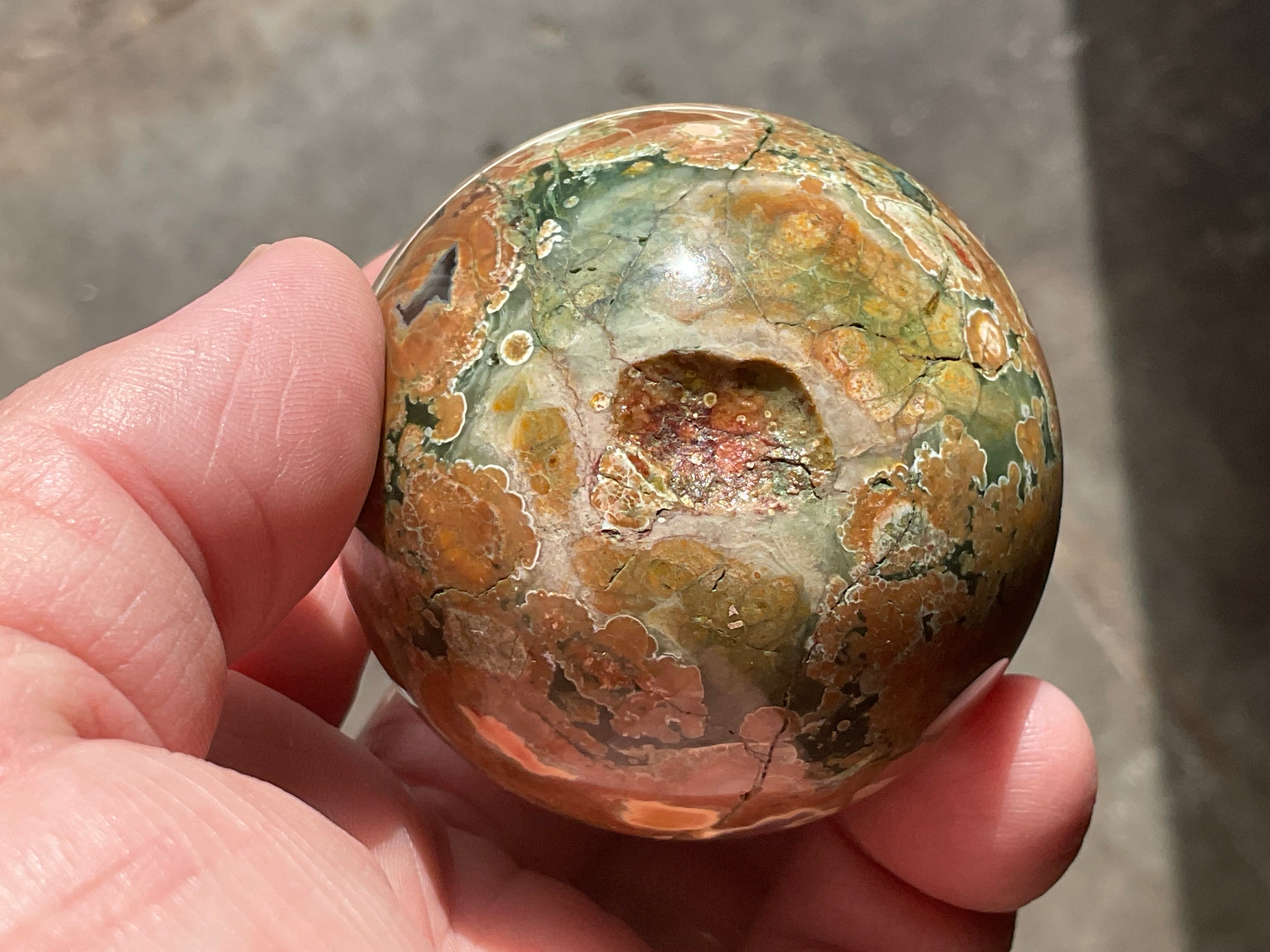 184g Mt Hay Rhyolite (Amulet Stone) Sphere 1C