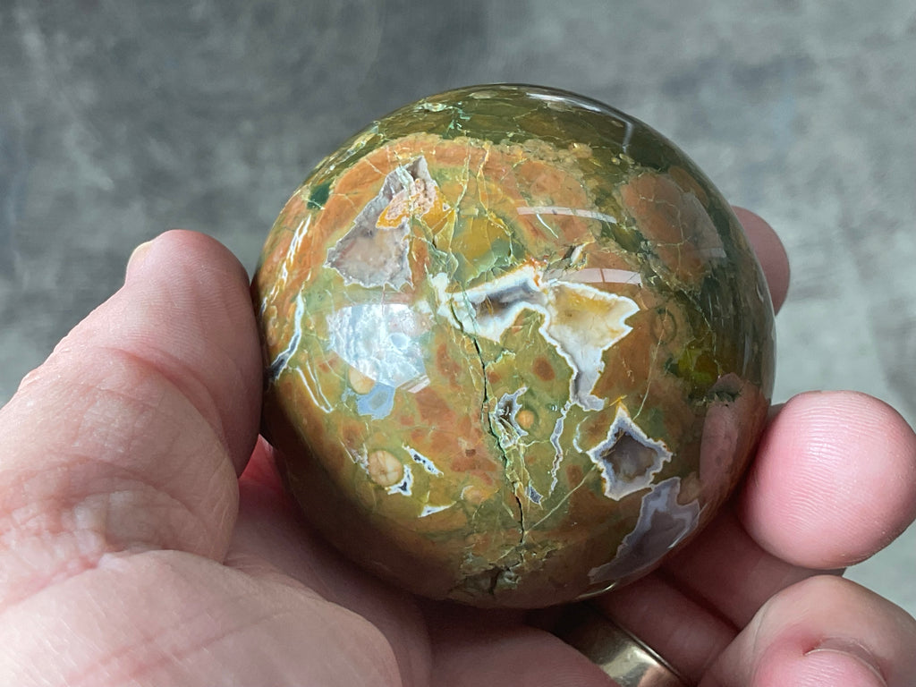 200g Mt Hay Rhyolite (Amulet Stone) Sphere 2A