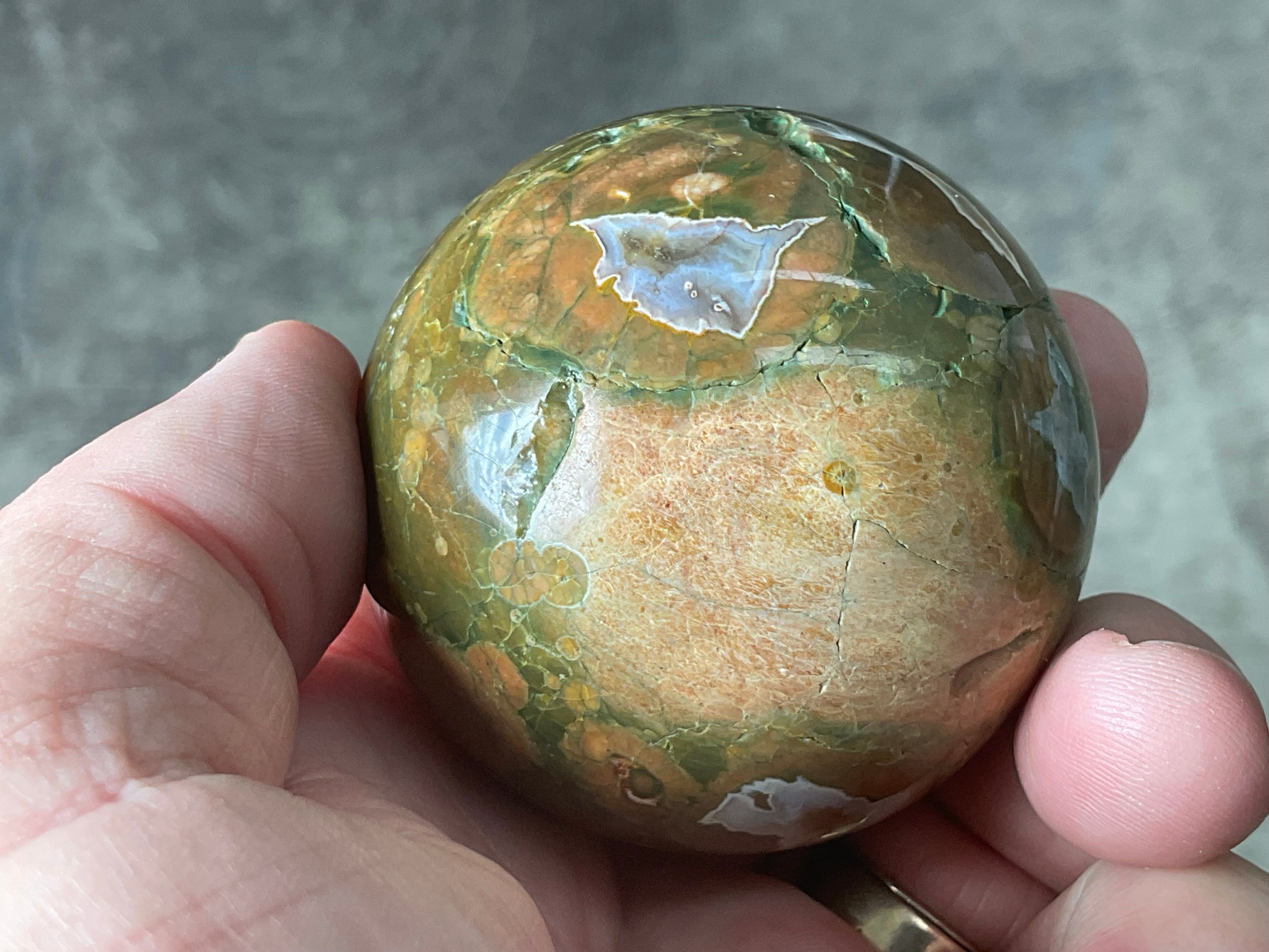 200g Mt Hay Rhyolite (Amulet Stone) Sphere 2A
