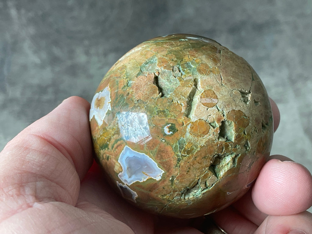200g Mt Hay Rhyolite (Amulet Stone) Sphere 2A