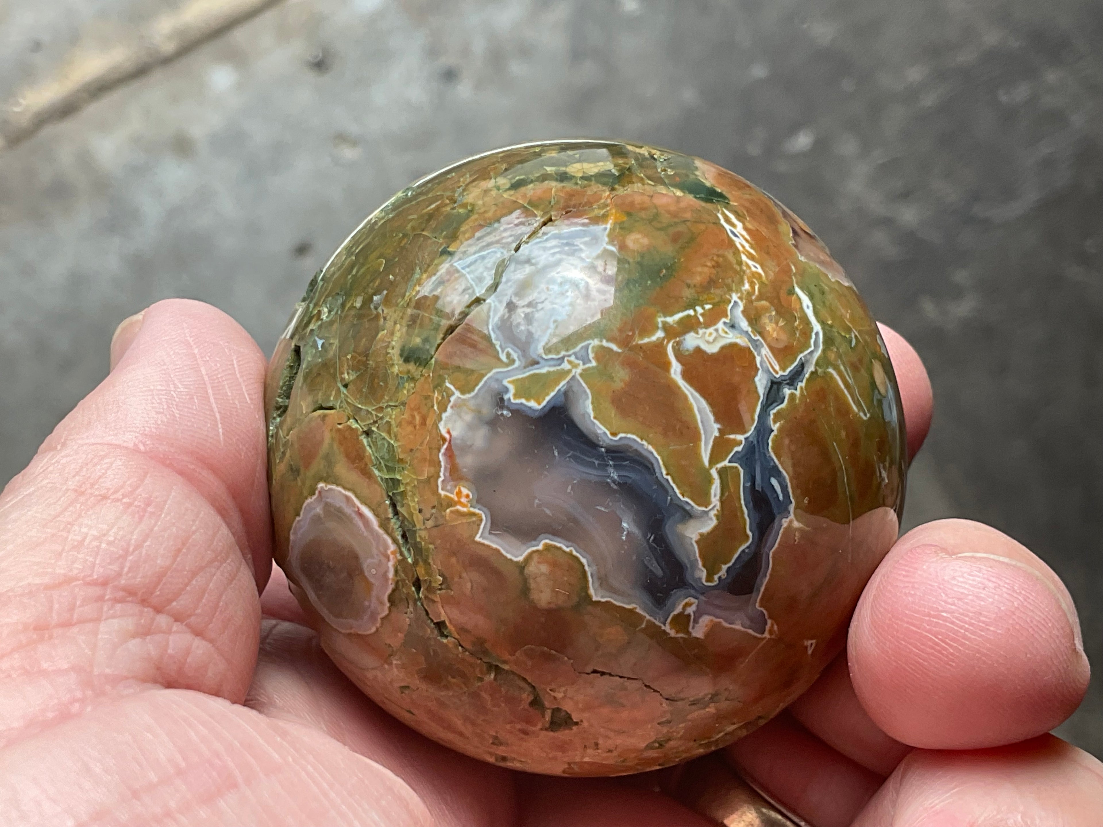 200g Mt Hay Rhyolite (Amulet Stone) Sphere 2A