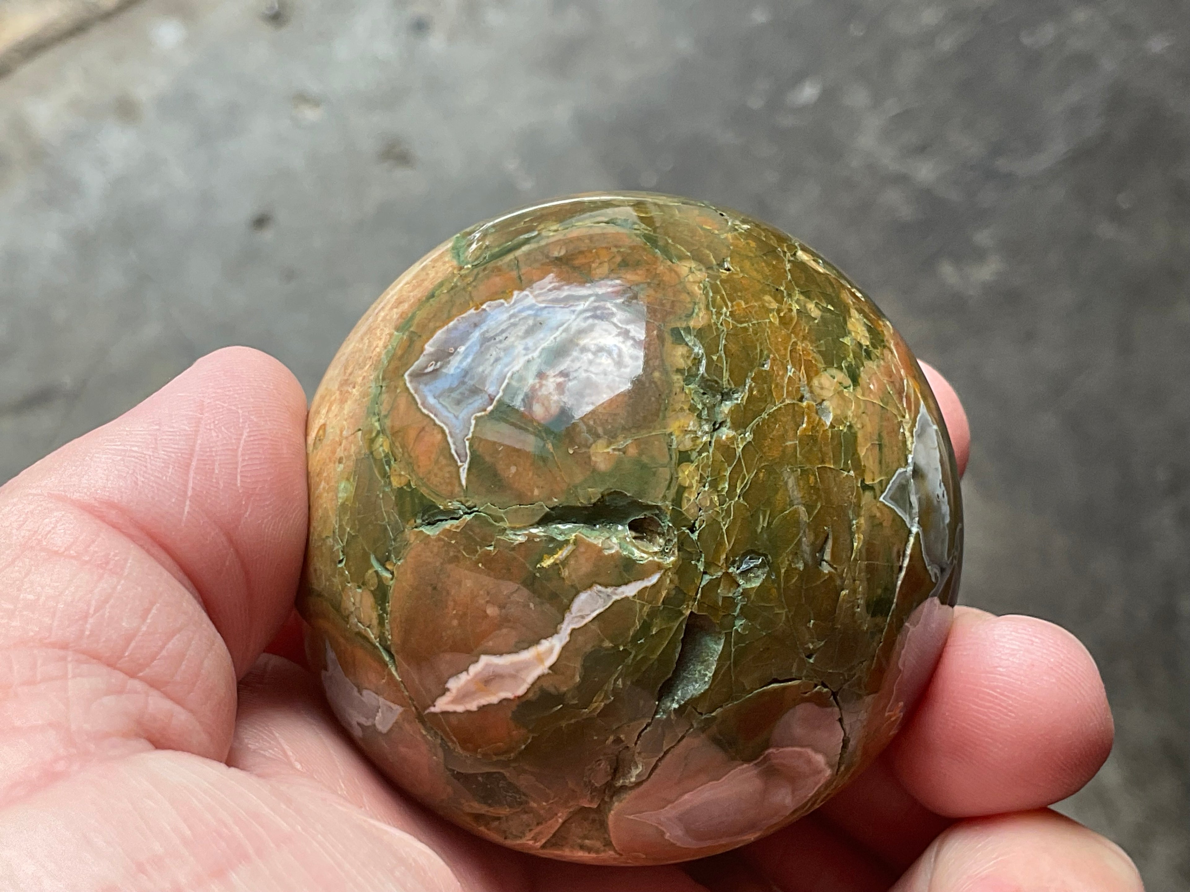200g Mt Hay Rhyolite (Amulet Stone) Sphere 2A