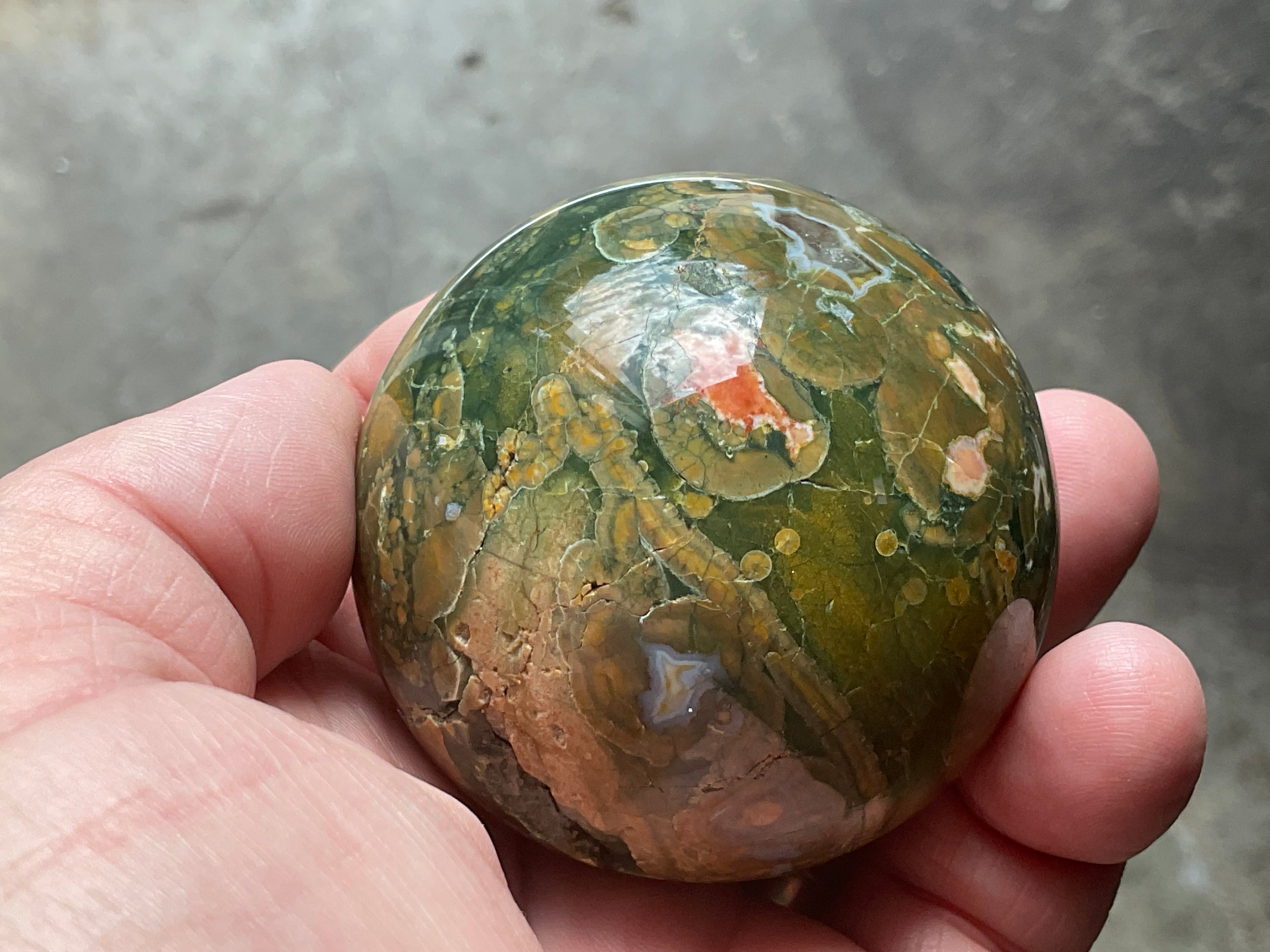 208g Mt Hay Rhyolite (Amulet Stone) Sphere 2B