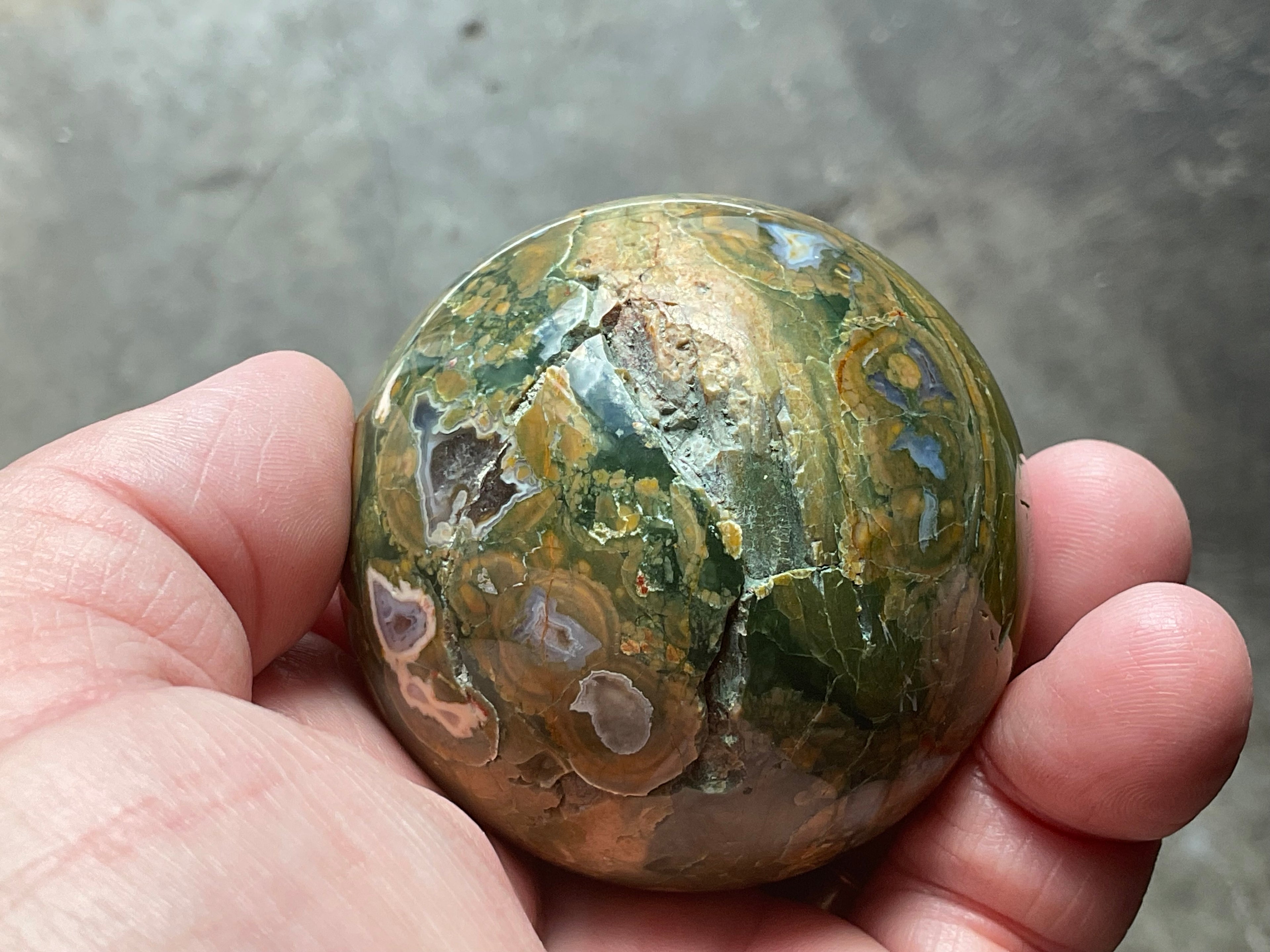 208g Mt Hay Rhyolite (Amulet Stone) Sphere 2B