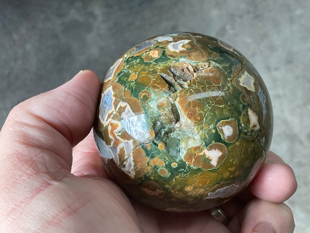 342g Mt Hay Rhyolite (Amulet Stone) Sphere 3A