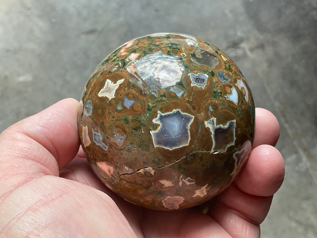 342g Mt Hay Rhyolite (Amulet Stone) Sphere 3A